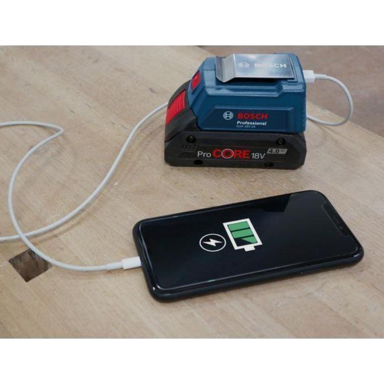 Bosch GAA 18V-24 USB Power Source Adapter for Battery - Goldpeak Tools PH Bosch Bosch GAA 18V-24 USB Power Source Adapter for Battery - Goldpeak Tools PH Bosch